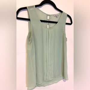 Sage Green Sleeveless Blouse - Small